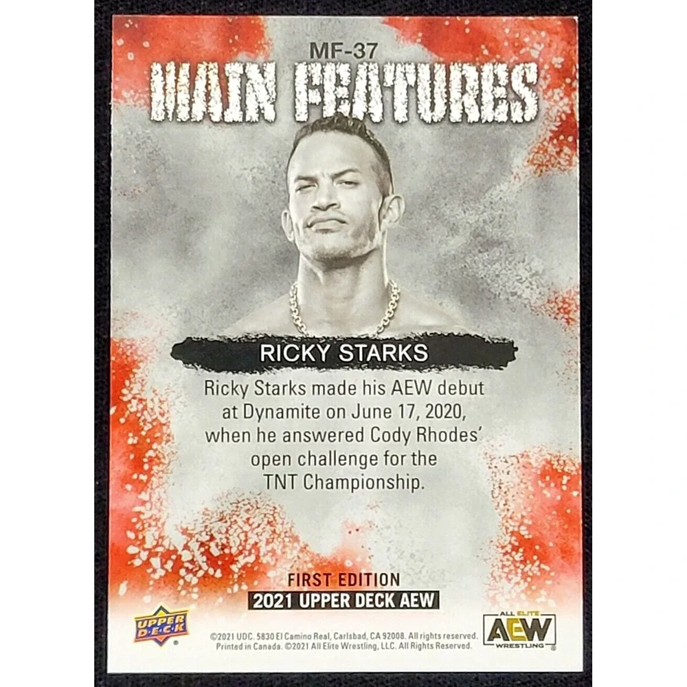 2021 UPPER DECK AEW RICKY STARKS MAIN‎ FEATURES Ricky Saints WWE WWF